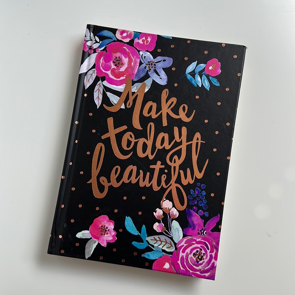 Floral Print Lined Note Book or Journal